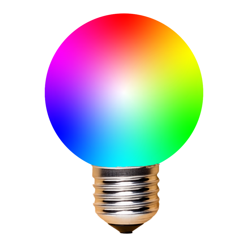 Ampoule multicolore